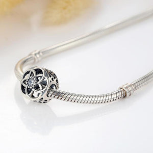 925 STERLING SILVER silver flower charm