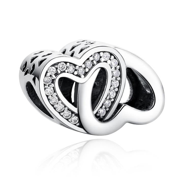 Double heart Charm