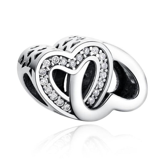 Double heart Charm