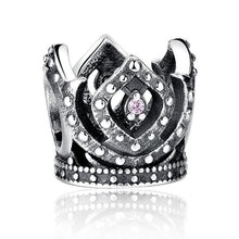 Load image into Gallery viewer, 925 Sterling Silver Princess Crown Bead Charm