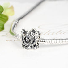 Load image into Gallery viewer, 925 Sterling Silver Princess Crown Bead Charm