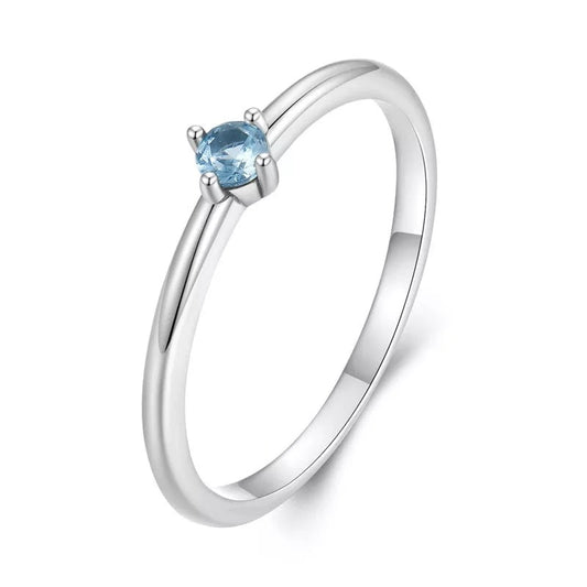 Blue CZ Stackable Ring