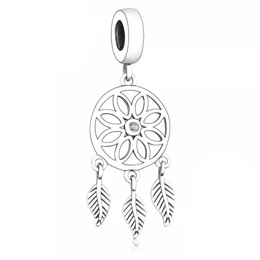 Plain CZ Dream Catcher Dangle Charm