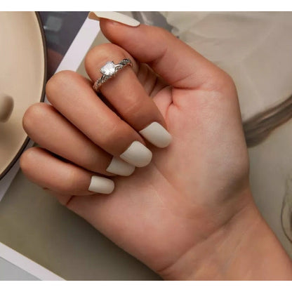 Heart CZ Twist Ring