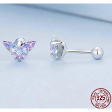 Load image into Gallery viewer, 925 Sterling Silver Butterfly Stud Earrings