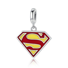 Load image into Gallery viewer, 925 Sterling Silver Superman Dangle Charm