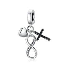Load image into Gallery viewer, 925 Sterling Silver Infinity Love and Faith Symbol Dangle Charm