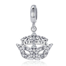 Load image into Gallery viewer, 925 Sterling Silver CZ Fabulous Mask Dangle Charm