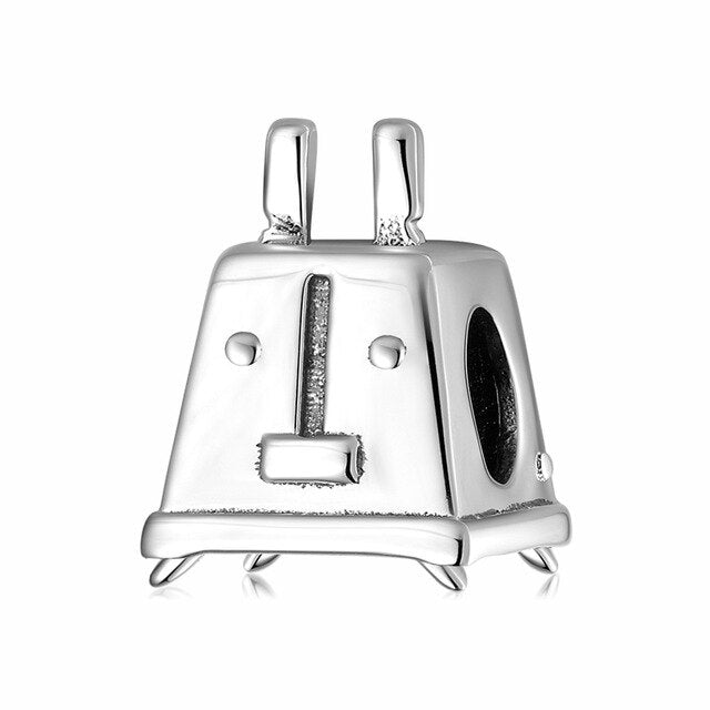 925 Sterling Silver Toaster Bead Charm