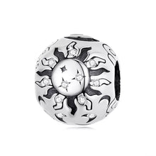 Load image into Gallery viewer, 925 Sterling Silver Moon And Sun Bead Charm