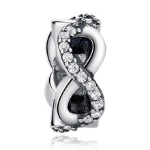 Load image into Gallery viewer, 925 Sterling Silver CZ Infinity Love Spacer