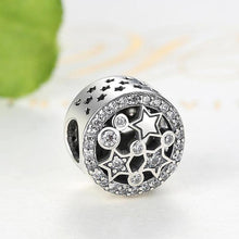 Load image into Gallery viewer, 925 Sterling Silver CZ Multi Star Bead Charm