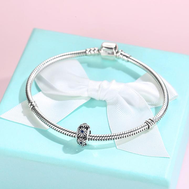 Daisy Blue CZ Openwork Spacer