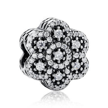 Load image into Gallery viewer, 925 Sterling Silver CZ Crystal Ice Flower Bead Charm