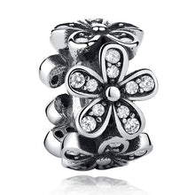 Load image into Gallery viewer, 925 Sterling Silver CZ Daisy Spacer
