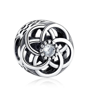 925 STERLING SILVER silver flower charm