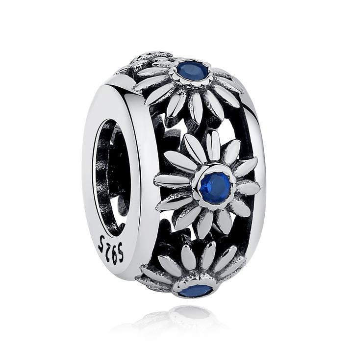Daisy Blue CZ Openwork Spacer