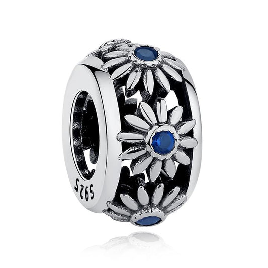 Daisy Blue CZ Openwork Spacer