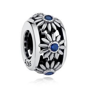 925 Sterling Silver daisy Spacer