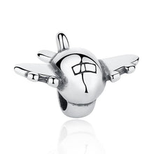 Load image into Gallery viewer, 925 Sterling Silver Airplane Bead Charm