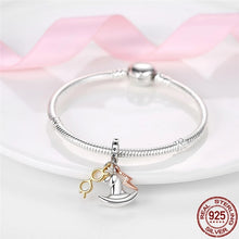 Load image into Gallery viewer, 925 Sterling Silver Harry Potter Hat, Glasses and Lightning Bolt Dangle Charm