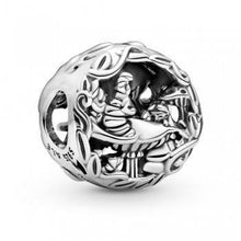 Load image into Gallery viewer, 925 Sterling Silver Alice in Wonderland Cheshire Cat &amp; Absolem Caterpillar Bead Charm