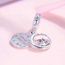 Load image into Gallery viewer, 925 Sterling Silver Always by your side OWL Dangle Charm