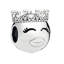 925 Sterling Silver Queen Bead Charm