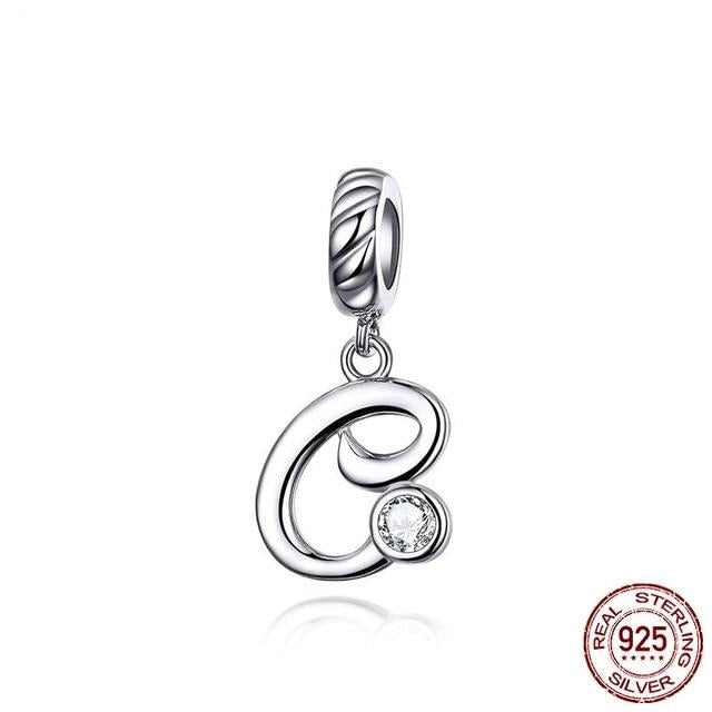 CZ Alphabet Letter A-Z Dangle Charm