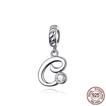 CZ Alphabet Letter A-Z Dangle Charm