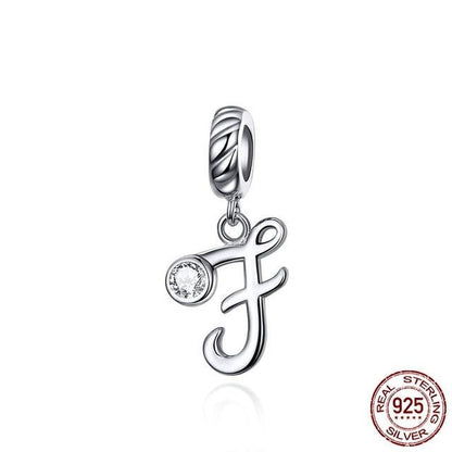 CZ Alphabet Letter A-Z Dangle Charm