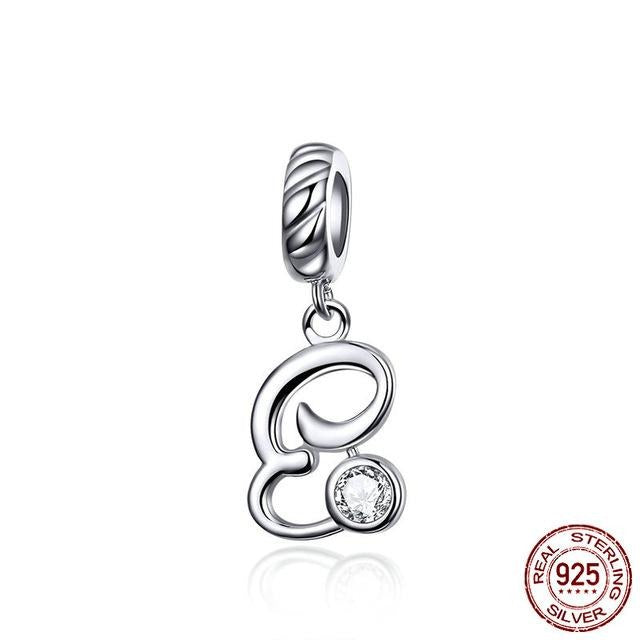 CZ Alphabet Letter A-Z Dangle Charm
