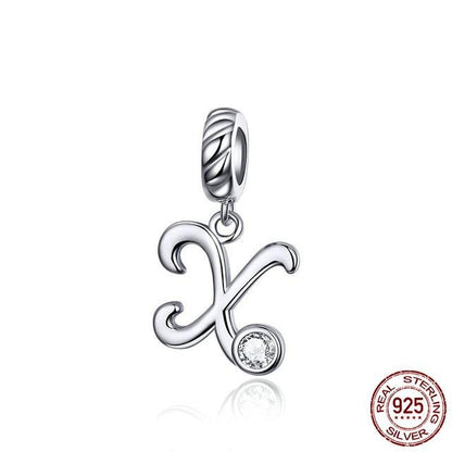 CZ Alphabet Letter A-Z Dangle Charm