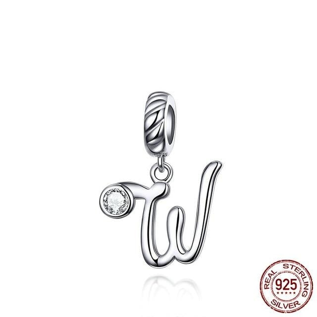 CZ Alphabet Letter A-Z Dangle Charm