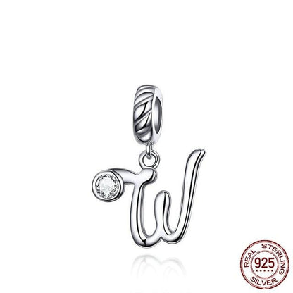 CZ Alphabet Letter A-Z Dangle Charm