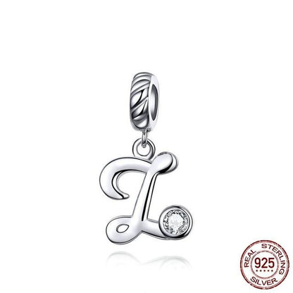 CZ Alphabet Letter A-Z Dangle Charm