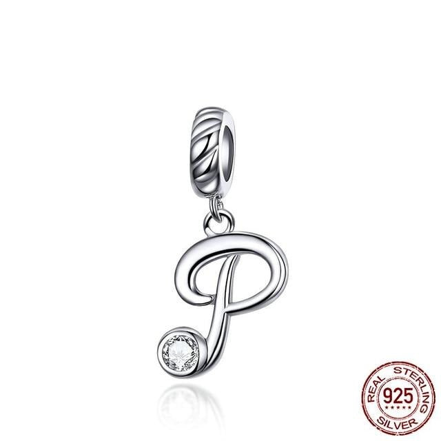 CZ Alphabet Letter A-Z Dangle Charm