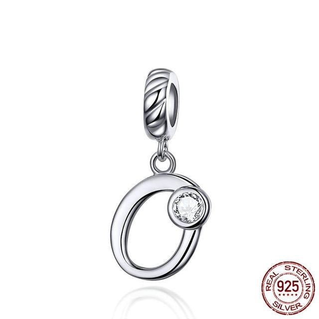CZ Alphabet Letter A-Z Dangle Charm