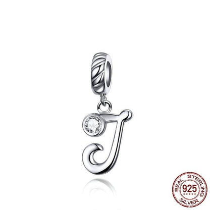 CZ Alphabet Letter A-Z Dangle Charm