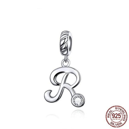 CZ Alphabet Letter A-Z Dangle Charm