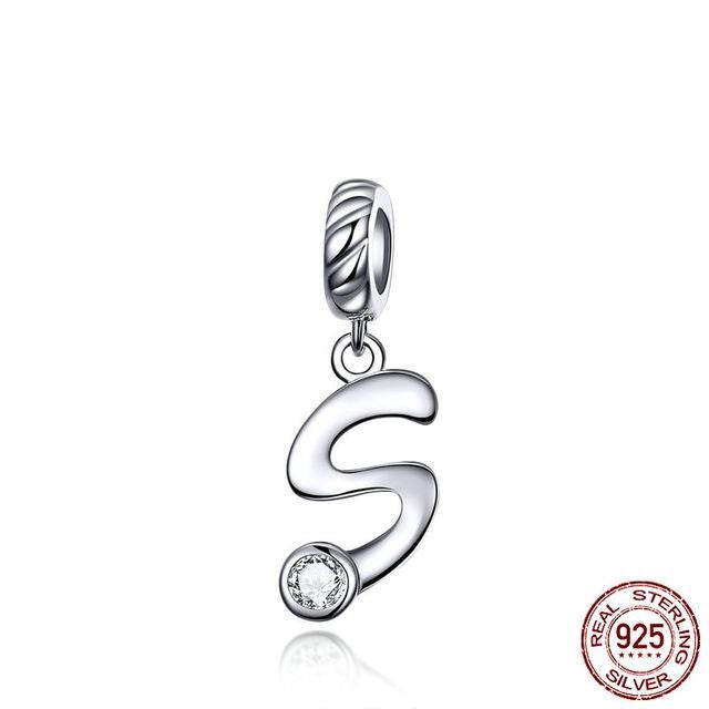 CZ Alphabet Letter A-Z Dangle Charm