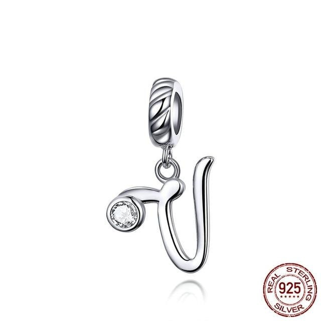 CZ Alphabet Letter A-Z Dangle Charm