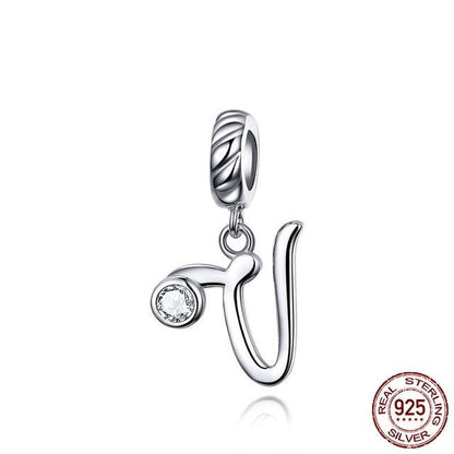 CZ Alphabet Letter A-Z Dangle Charm