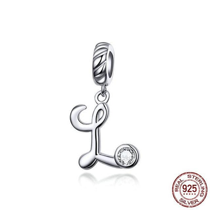 CZ Alphabet Letter A-Z Dangle Charm