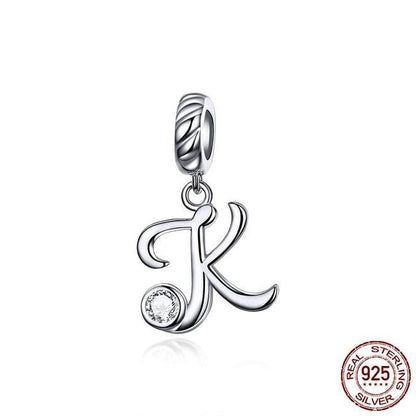 CZ Alphabet Letter A-Z Dangle Charm