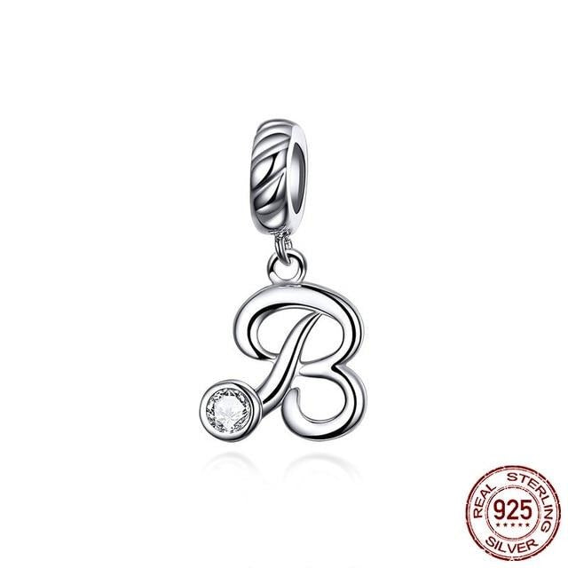 CZ Alphabet Letter A-Z Dangle Charm