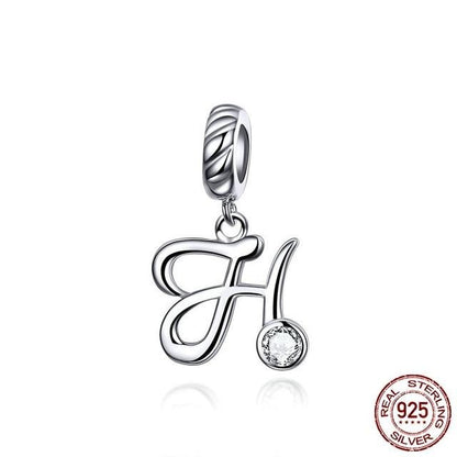 CZ Alphabet Letter A-Z Dangle Charm