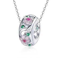 Load image into Gallery viewer, 925 Sterling Silver Pink CZ Floral Garden Spacer