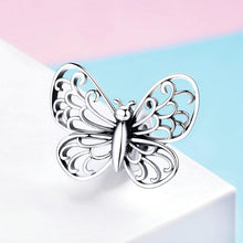 Load image into Gallery viewer, 925 Sterling Silver Large Size Openwork Butterfly Stopper
