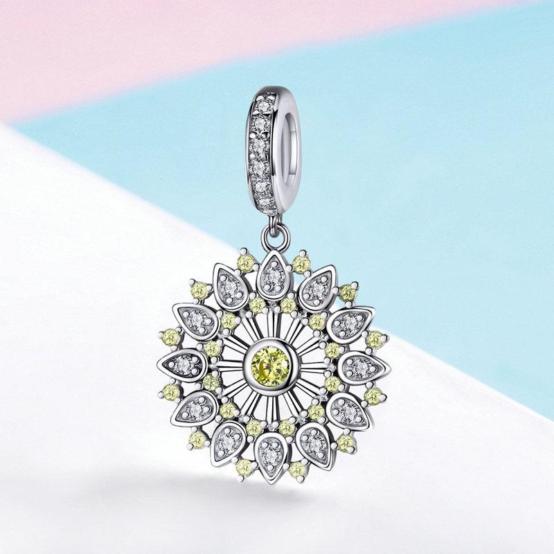 FASHIONABLE PENDANTS SHINING ZIRCON 925 SILVER CHARM